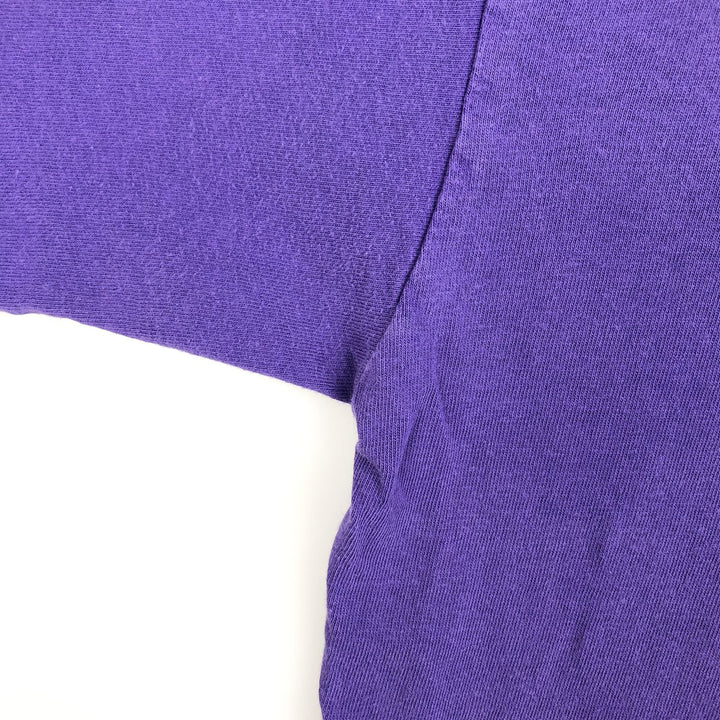Hanes BEEFY-T HARD ROCK CAFE advertising T-shirt, made in the USA, men's size M (approx.) cotton purple type Vintage Second Hand