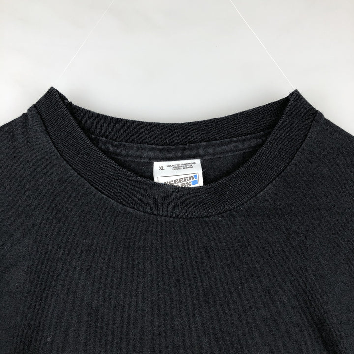 80s-90'S Screen Stars by FRUIT OF THE ROOM Stella Artois Advertising T-shirt, Made in USA, Men's XL equivalent. cotton black type Vintage Second Hand