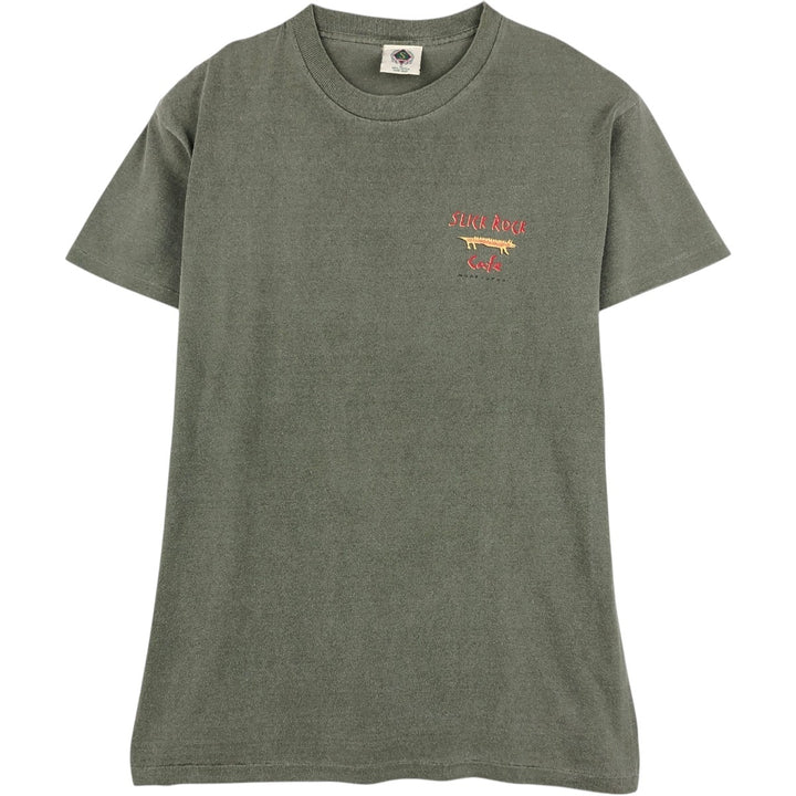 SPEICOR SLICK ROCK CAFE Advertising T-Shirt, Made in USA, Men's Size M (equivalent) cotton Khaki type Vintage Second Hand