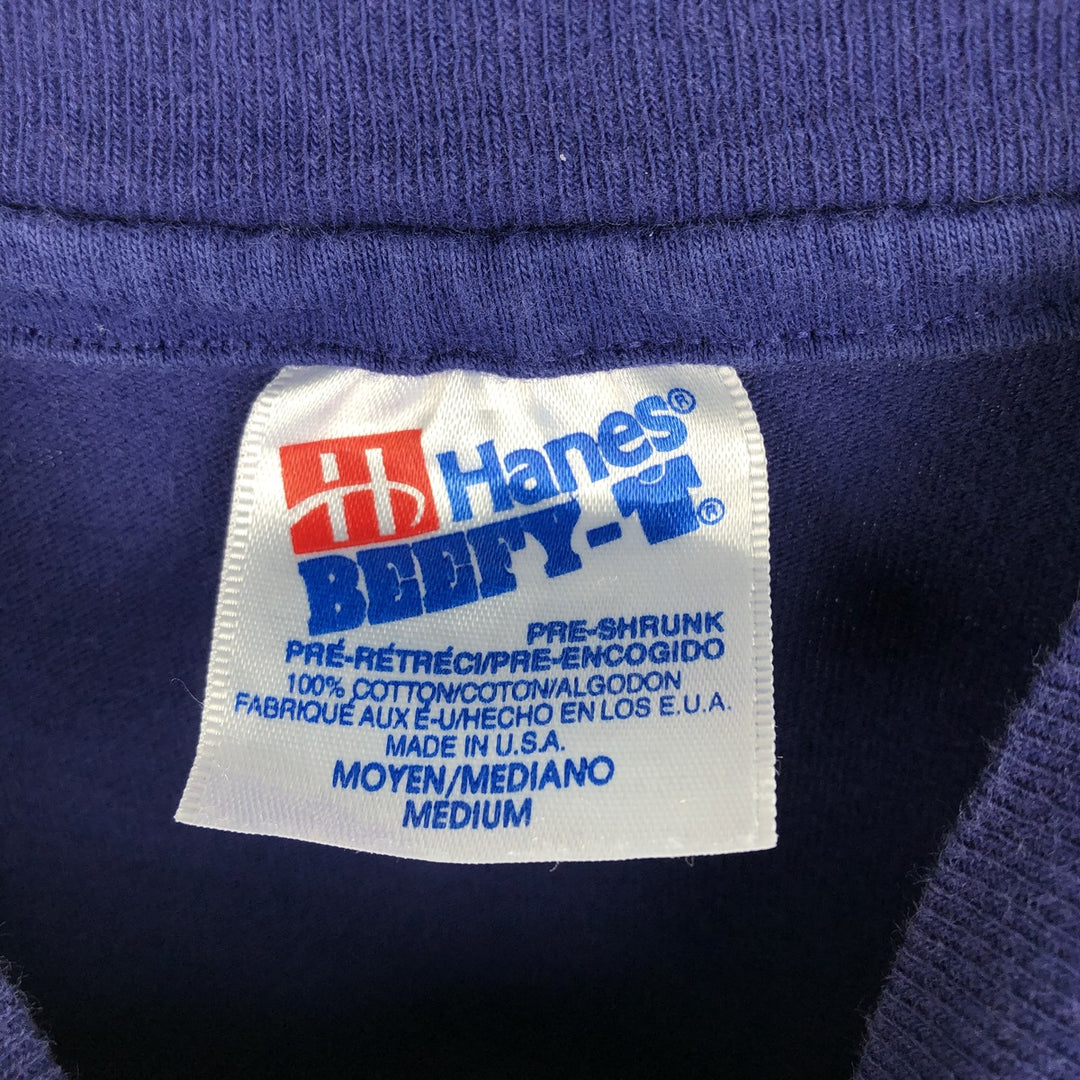 80'S Hanes BEEFY-T Salty Dog Cafe Advertising T-Shirt, Made in USA, Men's Size M (approx.), Vintage cotton blue type Vintage Second Hand