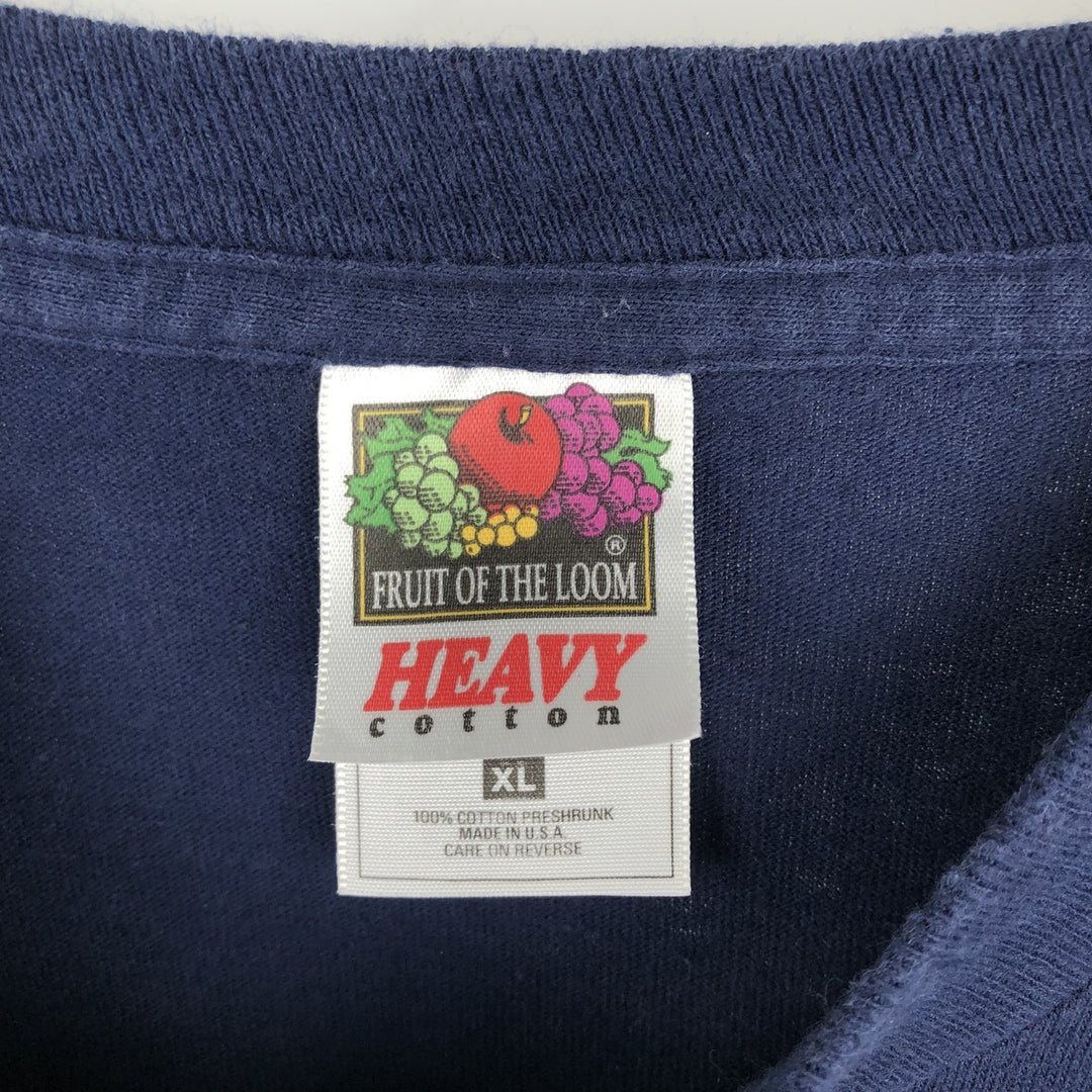 2000'S Fruit of the Loom Heavy Cotton Tandem Advertising T-Shirt, Made in USA, Men's Size XL (approx.) cotton navy blue type Vintage Second Hand