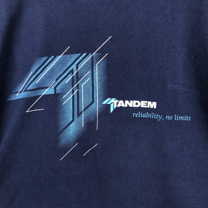 2000'S Fruit of the Loom Heavy Cotton Tandem Advertising T-Shirt, Made in USA, Men's Size XL (approx.) cotton navy blue type Vintage Second Hand