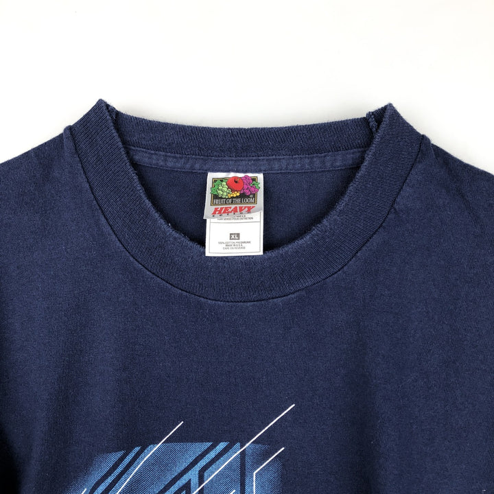 2000'S Fruit of the Loom Heavy Cotton Tandem Advertising T-Shirt, Made in USA, Men's Size XL (approx.) cotton navy blue type Vintage Second Hand