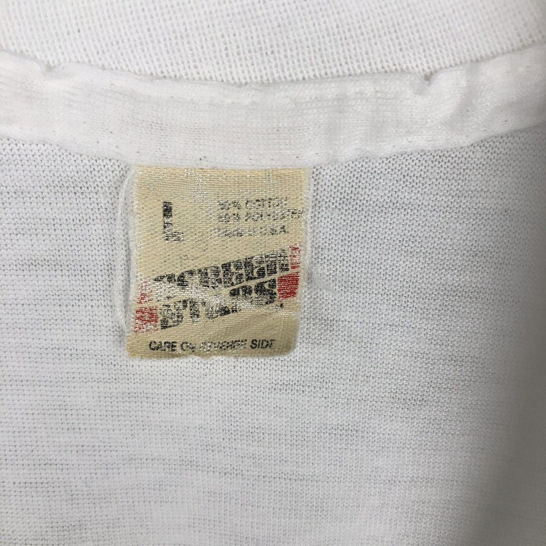 80'S Screen Stars Ford Advertising T-Shirt, Made in USA, Men's Size L (approx.), Vintage cotton white type Vintage Second Hand