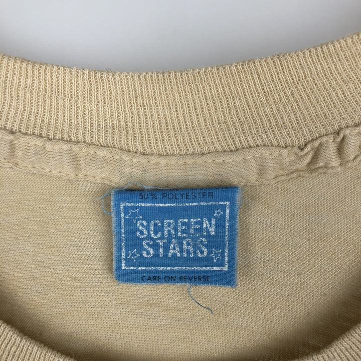 80'S Screen Stars Moosehead Beer Advertising T-Shirt, Made in USA, Men's XL equivalent, Vintage cotton Beige type Vintage Second Hand