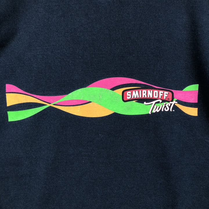 90'S Murina Smirnoff Twist Advertising T-Shirt, Made in USA, Men's Size L (approx.), Vintage cotton navy blue type Vintage Second Hand