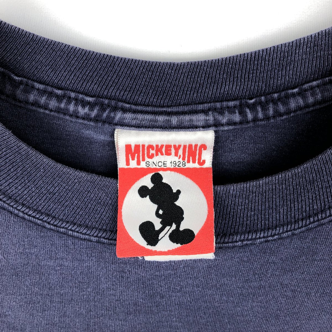 90'S MICKEY INC Epcot Advertising T-shirt, Men's Size L (approx.), Vintage unclear navy blue type Vintage Second Hand