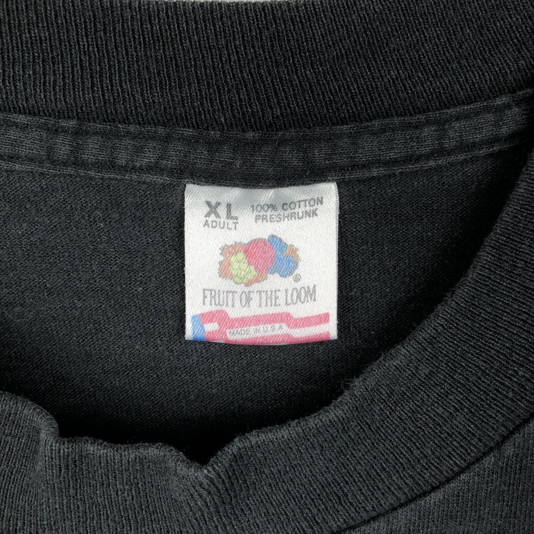 90'S Fruit of the Loom Pearl Print Advertising T-Shirt, Made in USA, Men's XL (approx.), Vintage cotton black type Vintage Second Hand