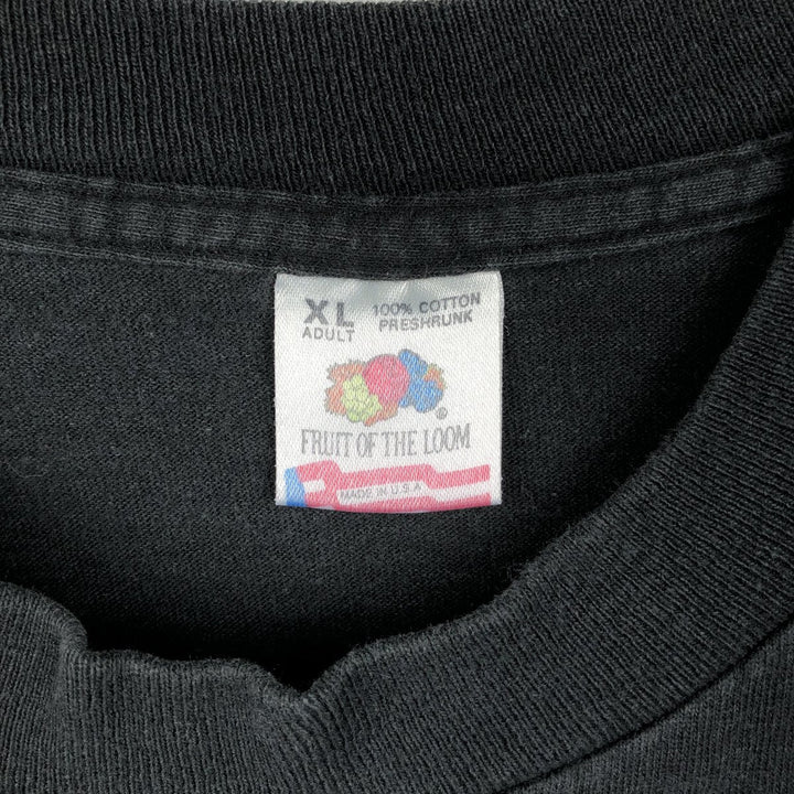 90'S Fruit of the Loom Pearl Print Advertising T-Shirt, Made in USA, Men's XL (approx.), Vintage cotton black type Vintage Second Hand