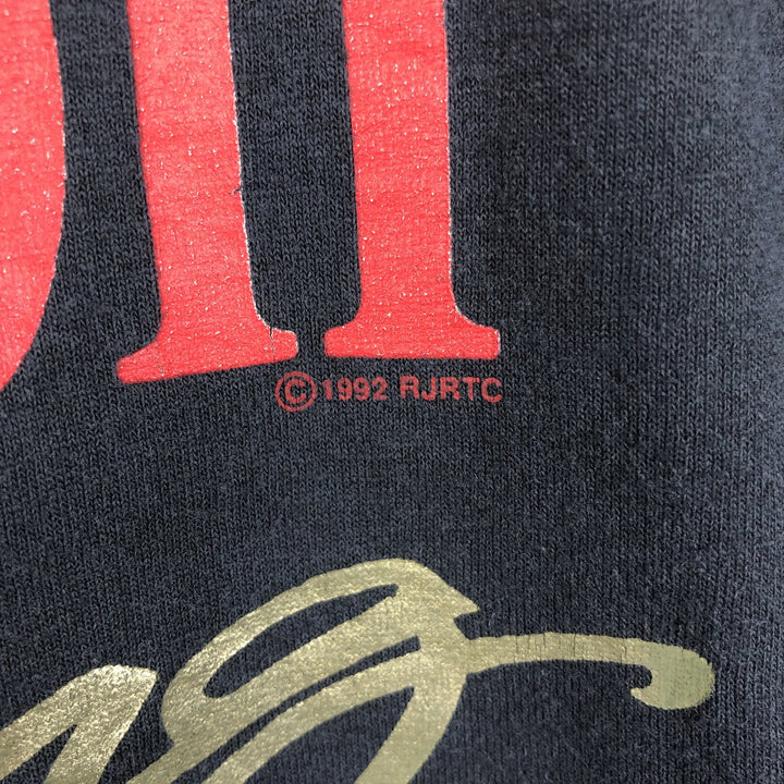 90'S American Born Winston Advertising T-Shirt, Made in USA, Men's XL equivalent, Vintage cotton black type Vintage Second Hand