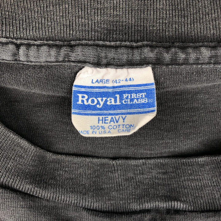 80s-90'S Royal FIRST CLASSIC Hard Rock Cafe Coca-Cola Advertising T-Shirt, Made in USA, Men's Size L (approx.) cotton black type Vintage Second Hand