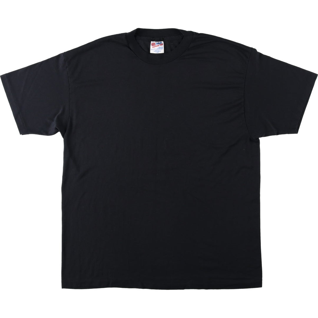 90'S Hanes HEAVYWEIGHT 50 cotton black type Vintage Second Hand