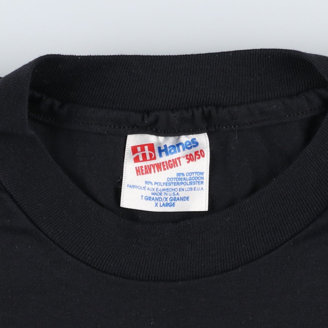 90'S Hanes HEAVYWEIGHT 50 cotton black type Vintage Second Hand