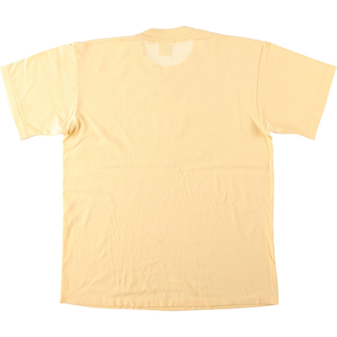 90'S Anvil Butterfly Animal T-Shirt Made in USA Men's L Size Vintage cotton yellow type Vintage Second Hand