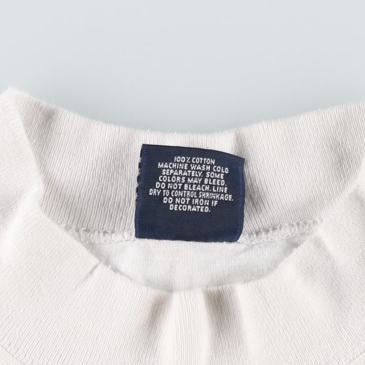 90'S Jansport USNA Naval Academy Mock Neck College T-Shirt, Made in USA, Men's XL equivalent, Vintage cotton white type Vintage Second Hand