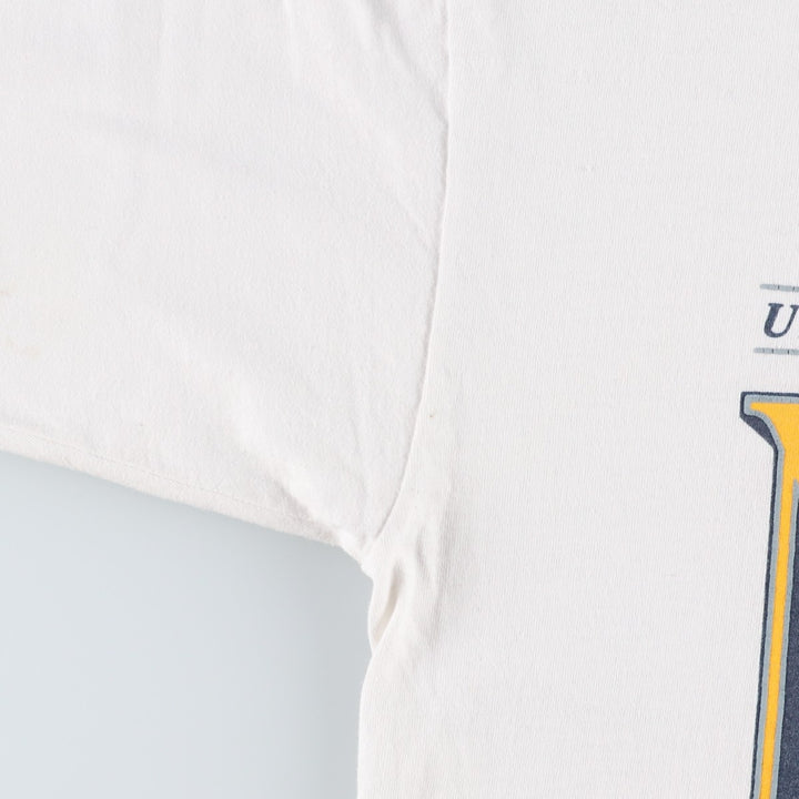 90'S Jansport USNA Naval Academy Mock Neck College T-Shirt, Made in USA, Men's XL equivalent, Vintage cotton white type Vintage Second Hand