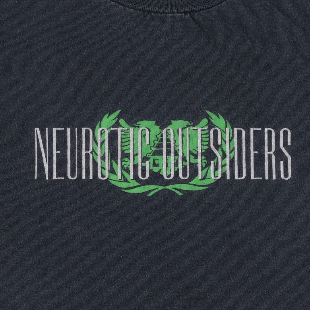 90'S Murina NEUROTIC OUTSIDERS Band T-shirt, Made in USA, Men's XL equivalent. cotton black type Vintage Second Hand