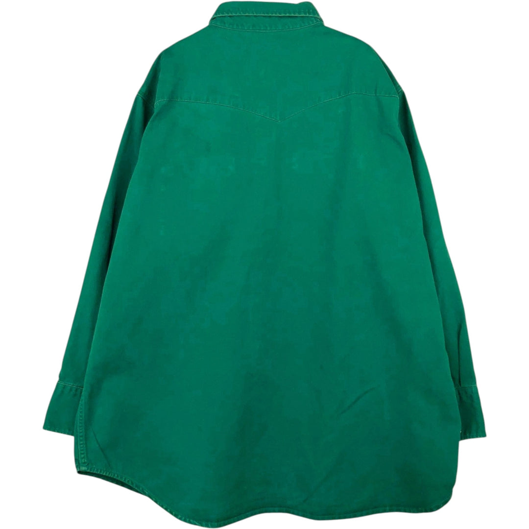 Carhartt Long-Sleeve Western Shirt, Men's Size XL (approx.) unclear green type Vintage Second Hand