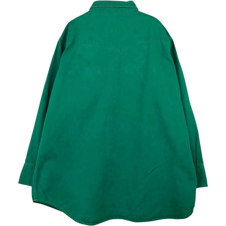 Carhartt Long-Sleeve Western Shirt, Men's Size XL (approx.) unclear green type Vintage Second Hand
