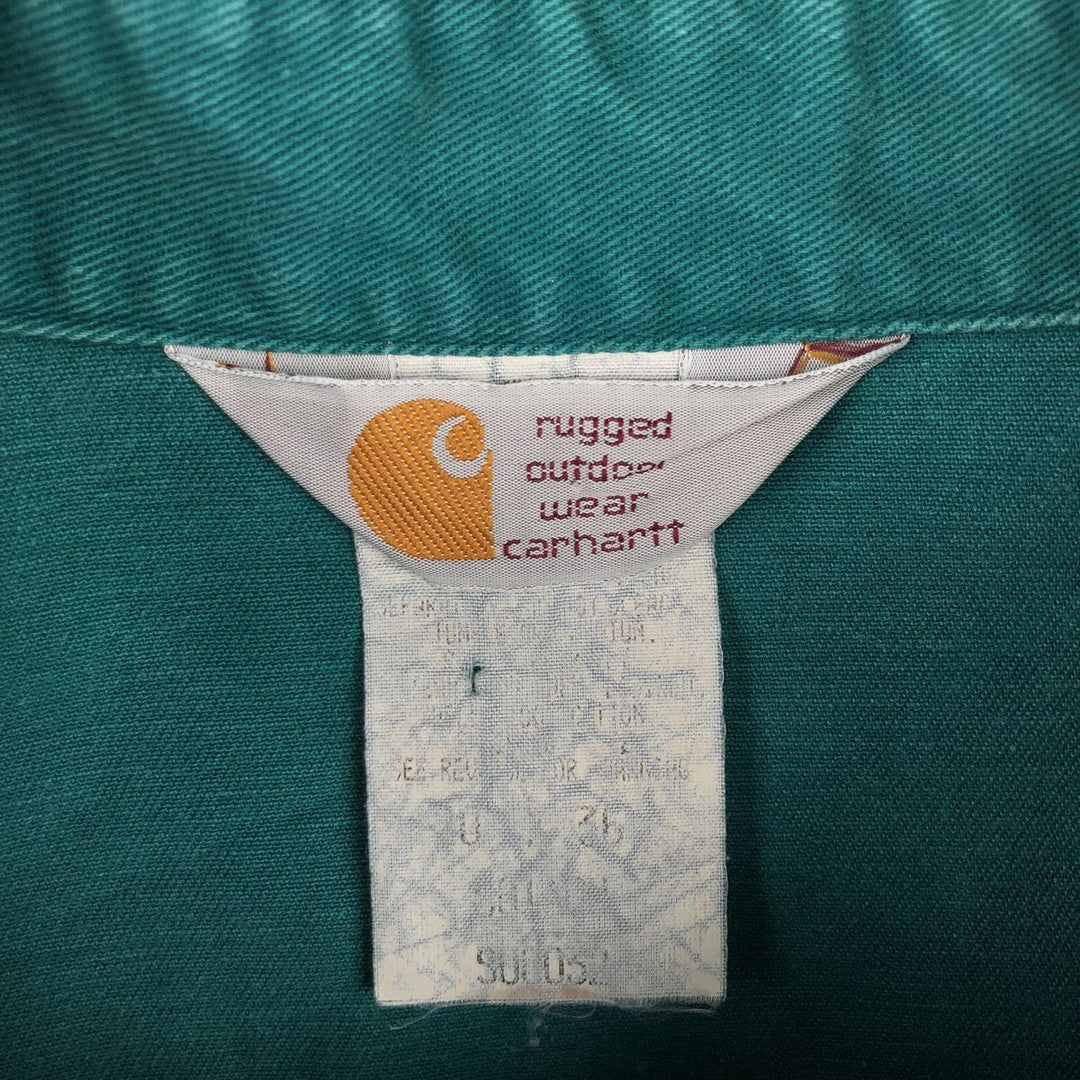 Carhartt Long-Sleeve Western Shirt, Men's Size XL (approx.) unclear green type Vintage Second Hand