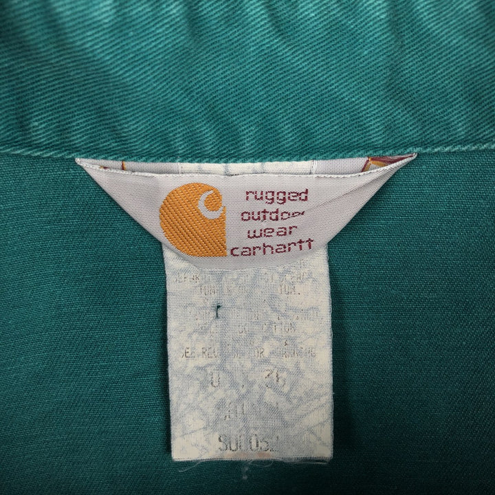 Carhartt Long-Sleeve Western Shirt, Men's Size XL (approx.) unclear green type Vintage Second Hand