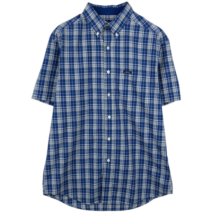 Ralph Lauren CHAPS short sleeve button down check shirt men's size M cotton blue type Vintage Second Hand