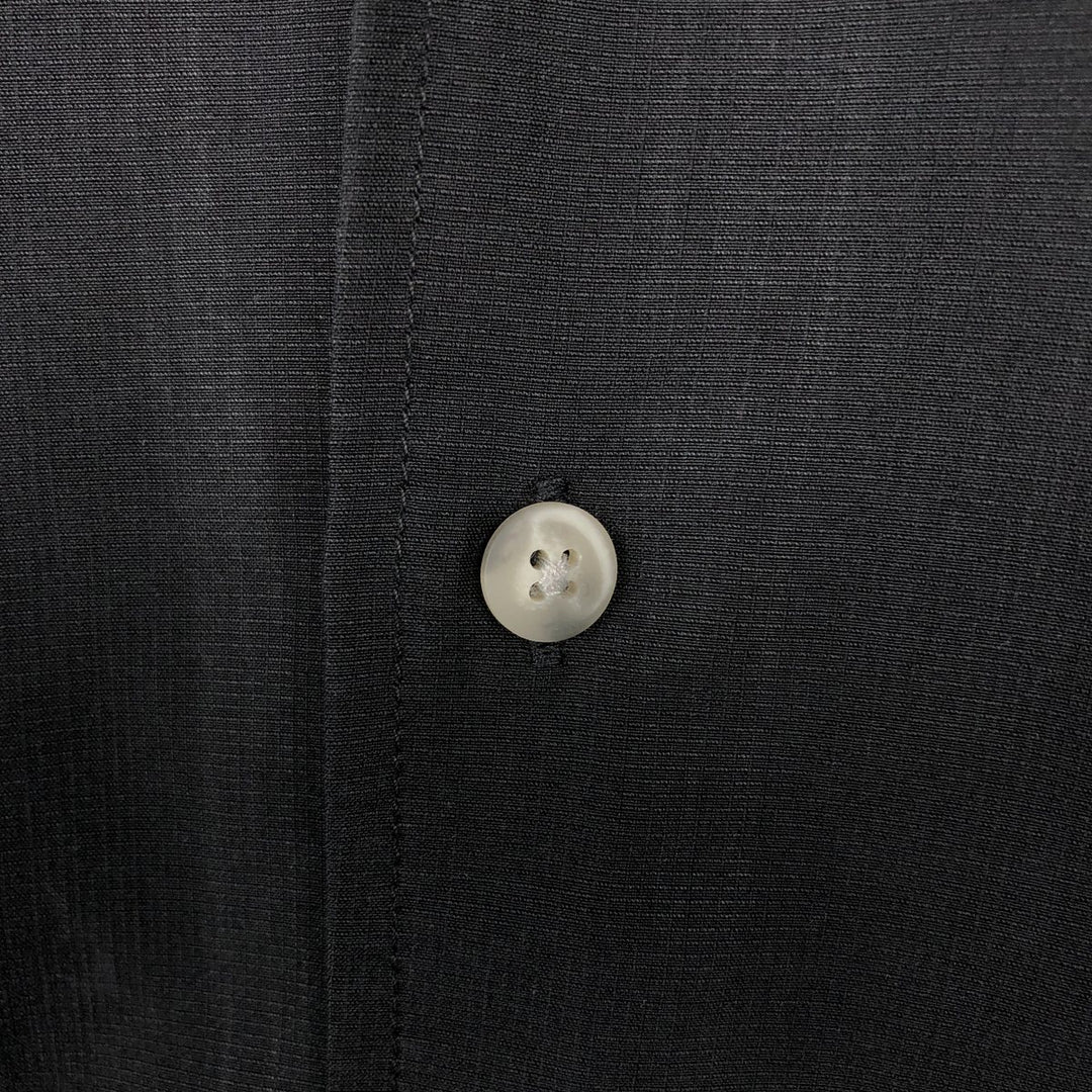 CUBAVERA Short-Sleeve Open-Collar Mexican Shirt (Men's Size S) Rayon black type Vintage Second Hand
