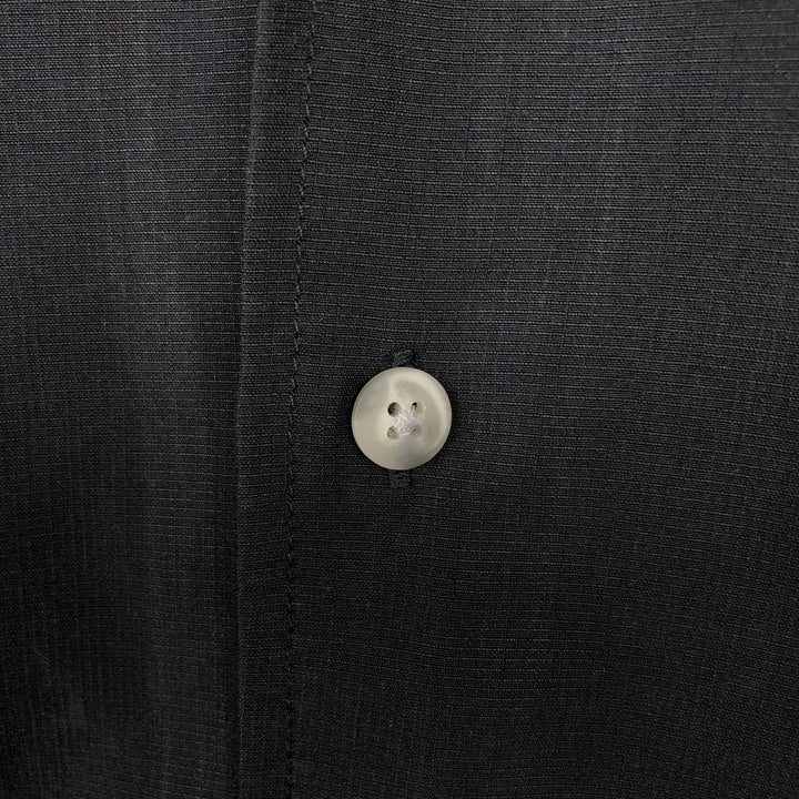 CUBAVERA Short-Sleeve Open-Collar Mexican Shirt (Men's Size S) Rayon black type Vintage Second Hand