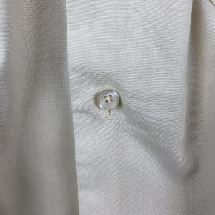 WEST LINE YUCATAN MEXICO Short-Sleeve Open Collar Mexican Shirt Cuban Shirt Box Shirt Men's Size M polyester ivory Vintage Second Hand
