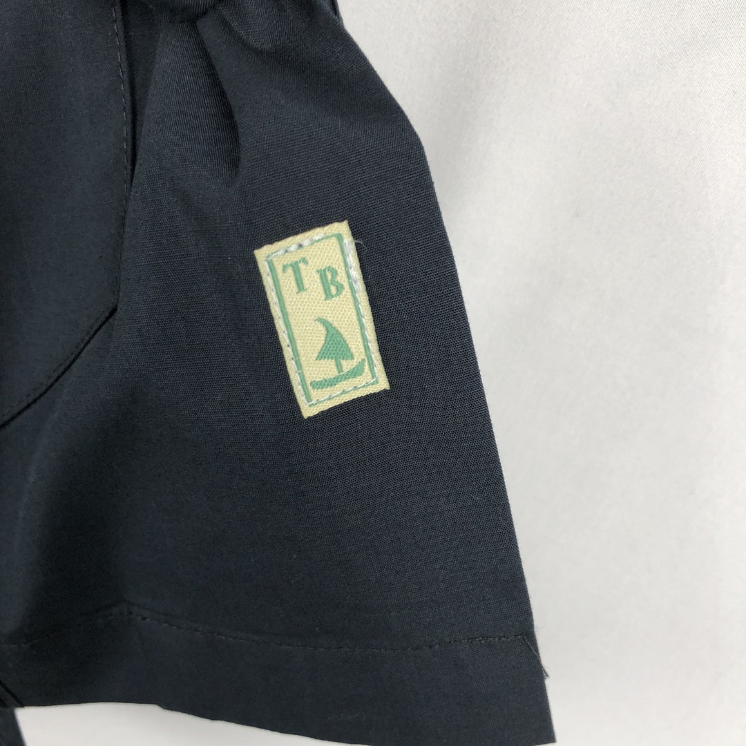 TRADER BAY Short-Sleeve Open-Collar Mexican Shirt / Cuban Shirt / Men's Size M (approx.) polyester black type Vintage Second Hand