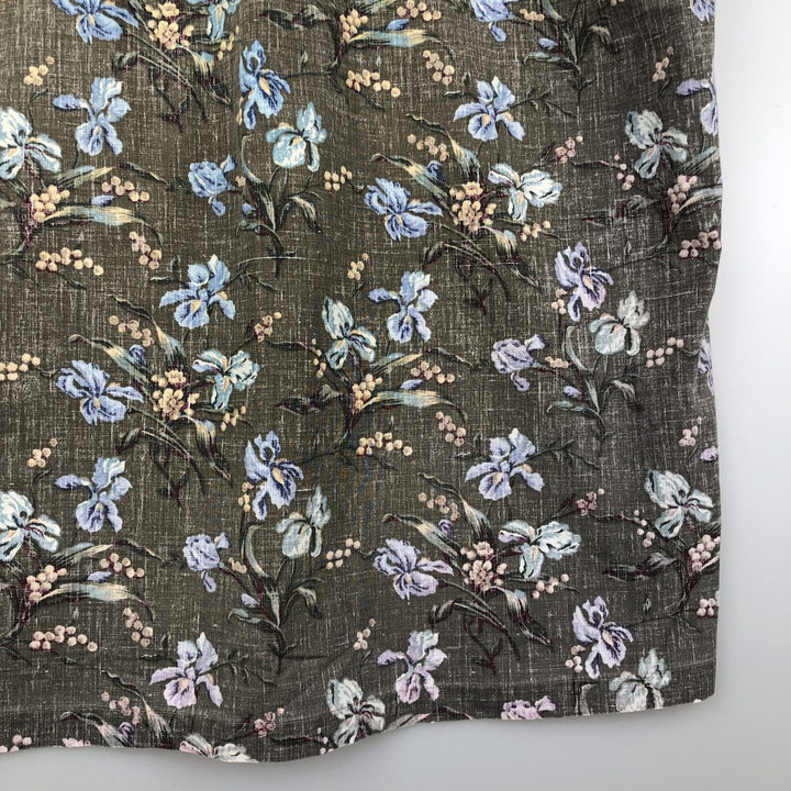 Reyn Spooner Commemorative Classics Botanical Pattern Half-Button Button-Down Aloha Shirt, Men's Size L (approx.) cotton Khaki type Vintage Second Hand