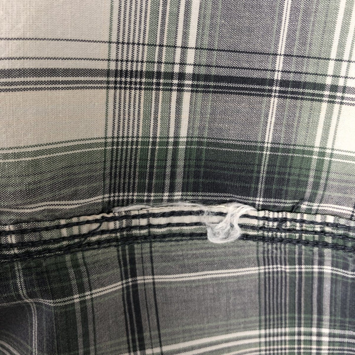 Carhartt RELAXED FIT Check Pattern Short Sleeve Work Shirt, Men's L size unclear gray type Vintage Second Hand