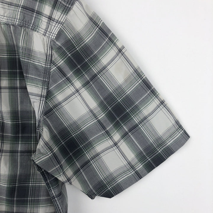 Carhartt RELAXED FIT Check Pattern Short Sleeve Work Shirt, Men's L size unclear gray type Vintage Second Hand