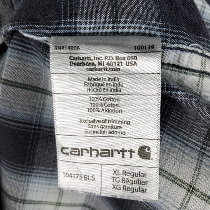 Carhartt Original Fit Button-Down Short Sleeve Work Shirt, Men's Size XL cotton gray type Vintage Second Hand