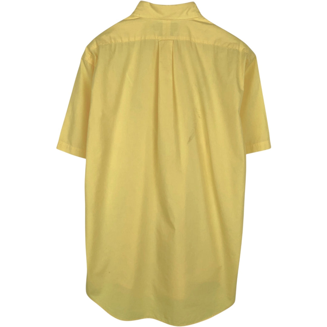 Ralph Lauren BLAKE short sleeve button down shirt, men's size M cotton yellow type Vintage Second Hand
