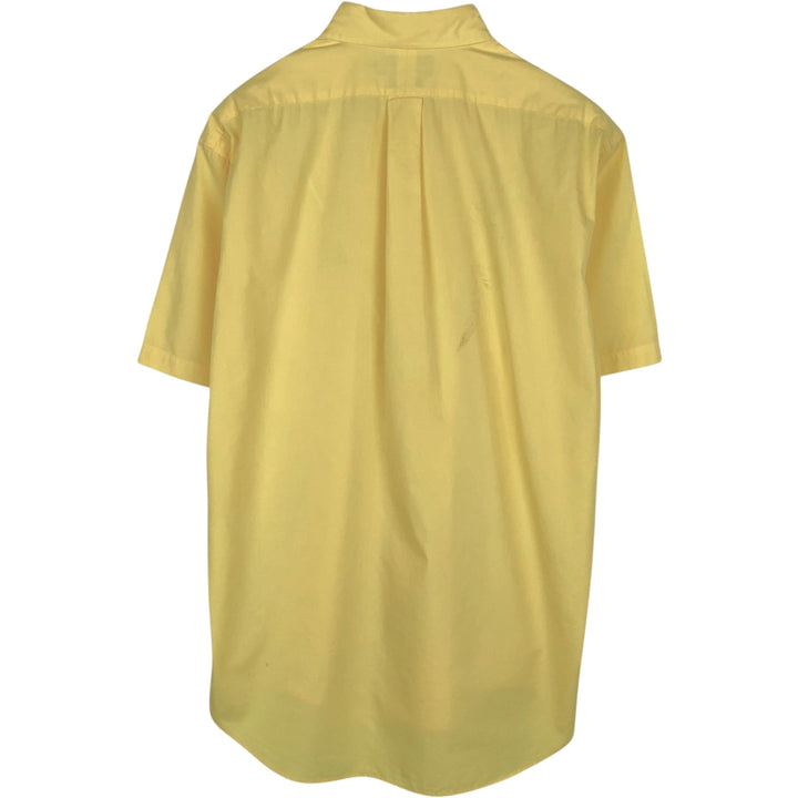 Ralph Lauren BLAKE short sleeve button down shirt, men's size M cotton yellow type Vintage Second Hand