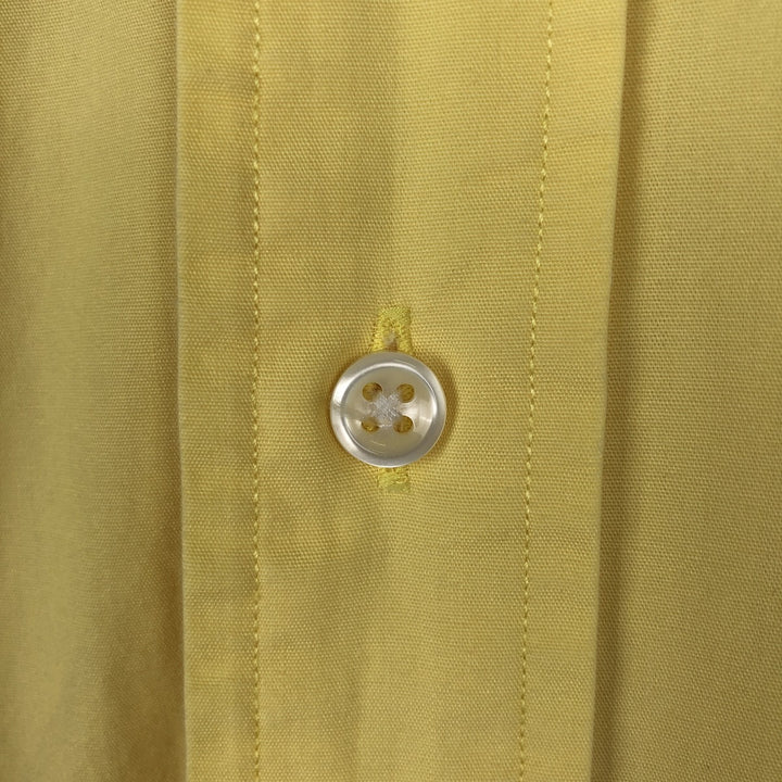 Ralph Lauren BLAKE short sleeve button down shirt, men's size M cotton yellow type Vintage Second Hand