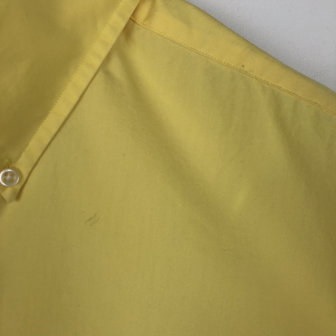 Ralph Lauren BLAKE short sleeve button down shirt, men's size M cotton yellow type Vintage Second Hand