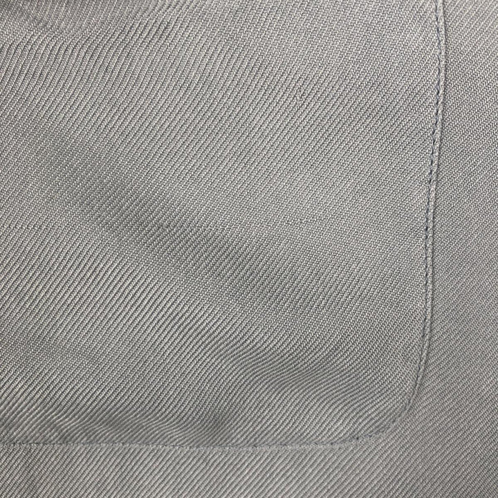 Perry Ellis Short Sleeve Open Collar Silk Shirt Box Shirt Men's XL silk Blue type light blue Vintage Second Hand