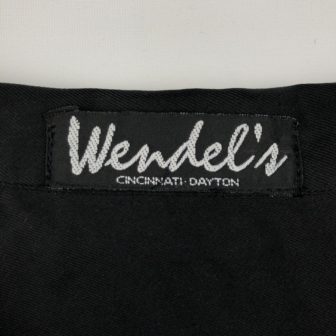 WENDEL'S Short-Sleeve Open-Collar Silk Shirt, Men's XXL Equivalent silk black type Vintage Second Hand