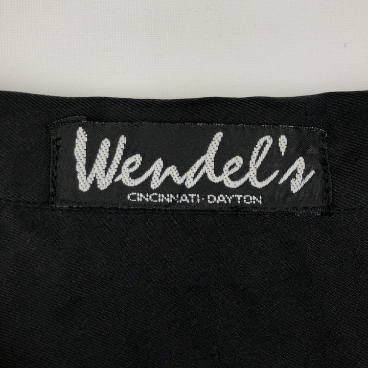 WENDEL'S Short-Sleeve Open-Collar Silk Shirt, Men's XXL Equivalent silk black type Vintage Second Hand