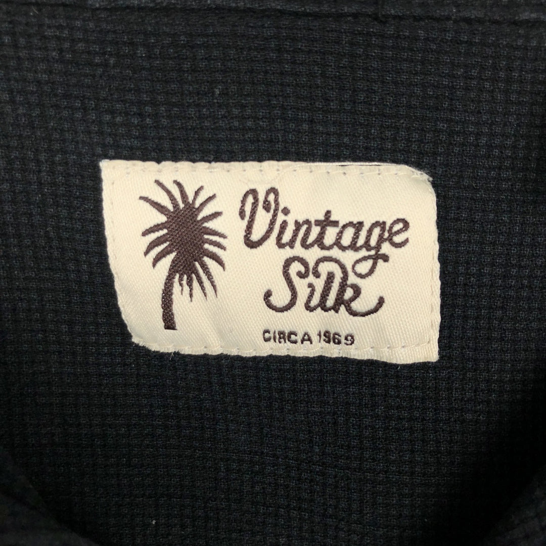 Vintage Silk Short-Sleeve Open-Collar Silk Shirt, Boxy Fit, Men's Size M silk black type Vintage Second Hand