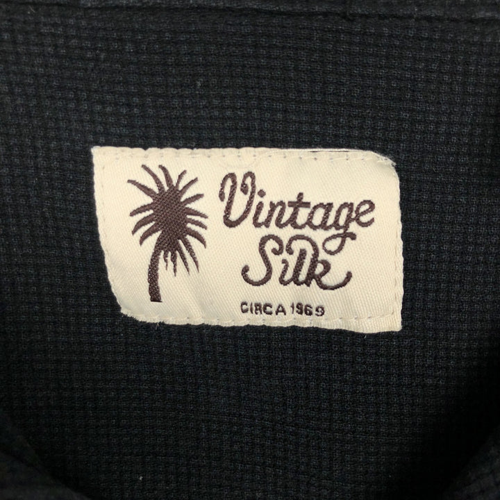 Vintage Silk Short-Sleeve Open-Collar Silk Shirt, Boxy Fit, Men's Size M silk black type Vintage Second Hand