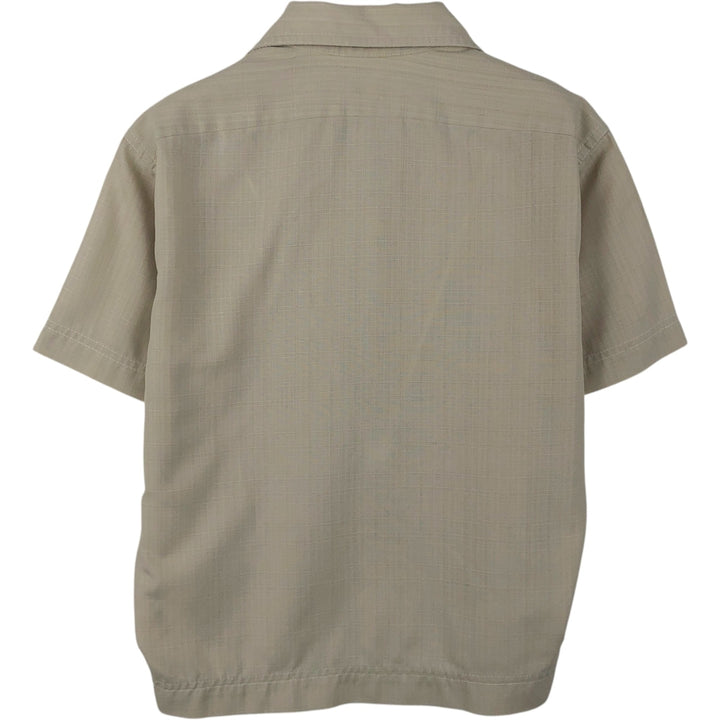 LOR'S Check Pattern Short-Sleeve Open Collar Shirt, Boxy Shirt, Men's Size M (approx.) unclear Beige type Vintage Second Hand