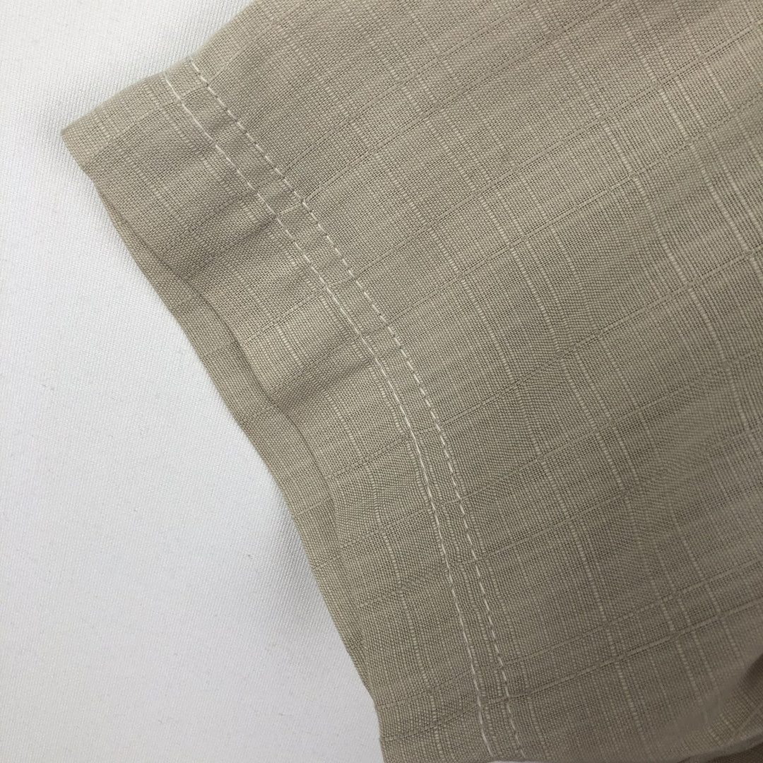LOR'S Check Pattern Short-Sleeve Open Collar Shirt, Boxy Shirt, Men's Size M (approx.) unclear Beige type Vintage Second Hand