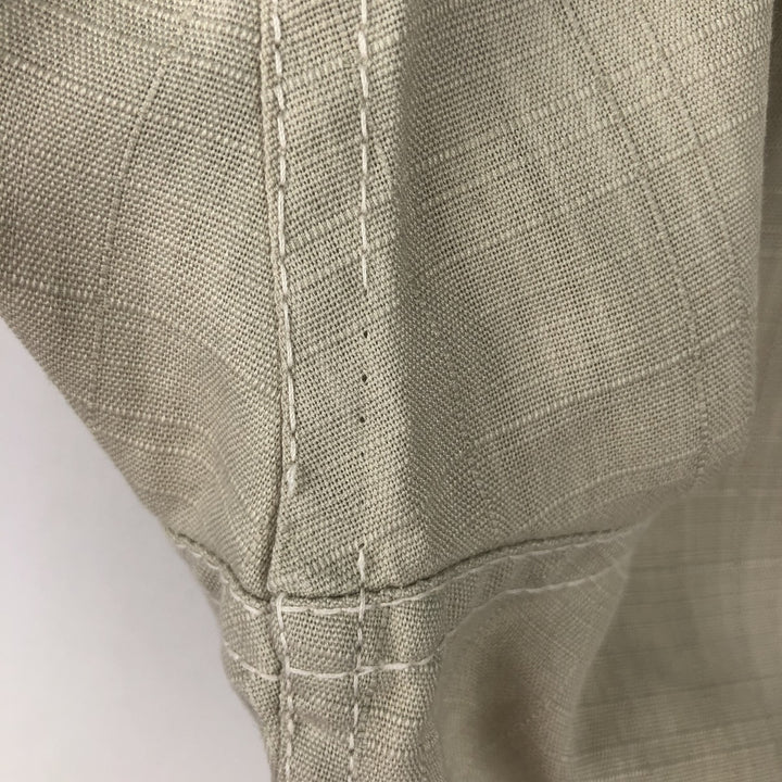 LOR'S Check Pattern Short-Sleeve Open Collar Shirt, Boxy Shirt, Men's Size M (approx.) unclear Beige type Vintage Second Hand