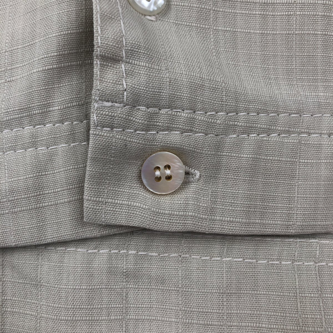 LOR'S Check Pattern Short-Sleeve Open Collar Shirt, Boxy Shirt, Men's Size M (approx.) unclear Beige type Vintage Second Hand