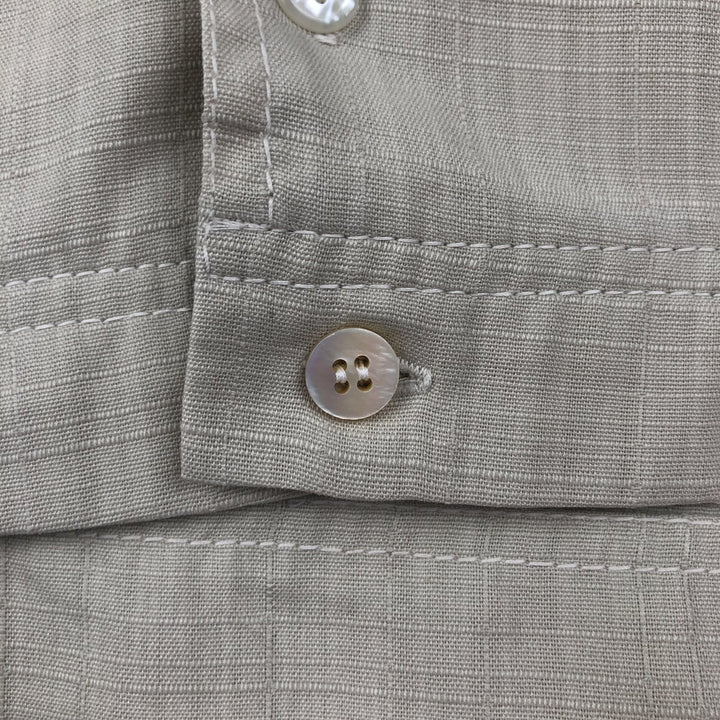 LOR'S Check Pattern Short-Sleeve Open Collar Shirt, Boxy Shirt, Men's Size M (approx.) unclear Beige type Vintage Second Hand