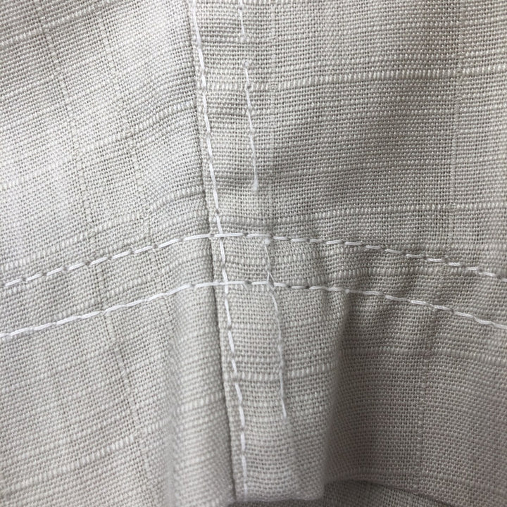 LOR'S Check Pattern Short-Sleeve Open Collar Shirt, Boxy Shirt, Men's Size M (approx.) unclear Beige type Vintage Second Hand