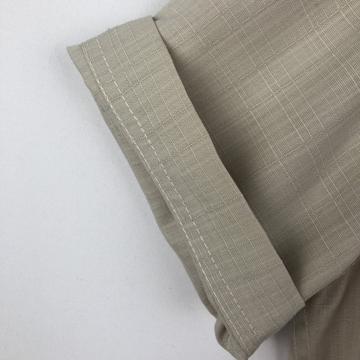 LOR'S Check Pattern Short-Sleeve Open Collar Shirt, Boxy Shirt, Men's Size M (approx.) unclear Beige type Vintage Second Hand